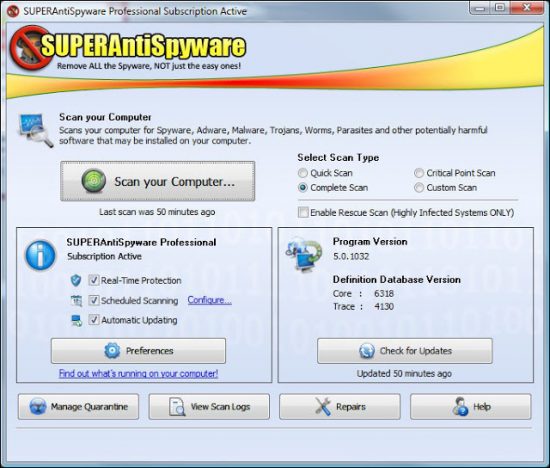 SuperAntiSpyware Professional X 10.0.1258 for iphone download
