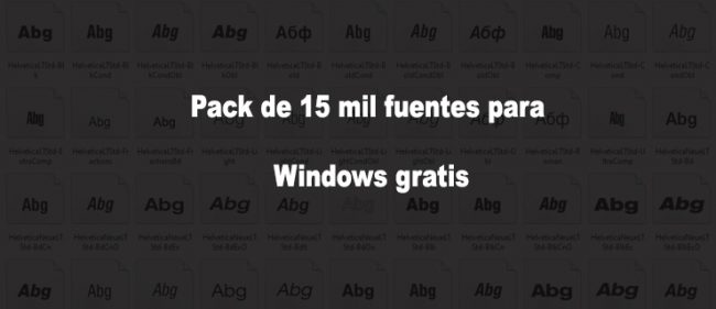 Pack de 15 mil fuentes para Windows gratis